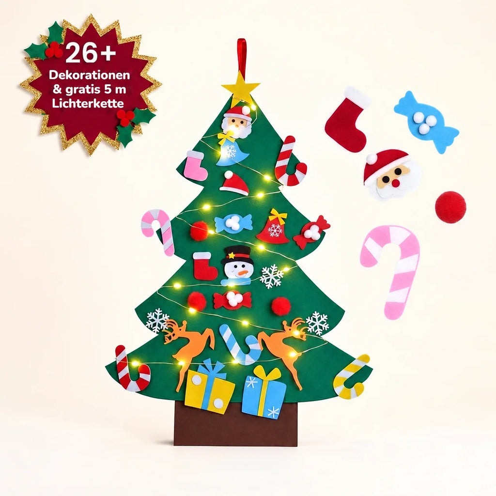 Kidora™ Mein erster Weihnachtsbaum – 26+ Dekorationen & gratis 5 m Lichterkette